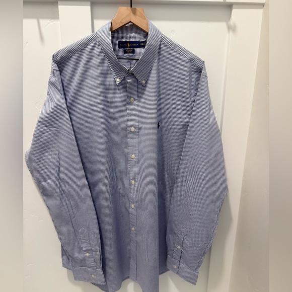 Ralph Lauren Men's Navy Gingham Shirt - Picture 1 of 4